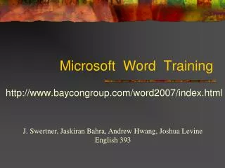 Microsoft Word Training