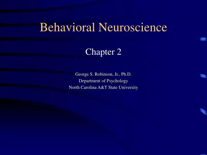 behavioral neuroscience