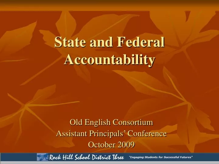 state and federal accountability