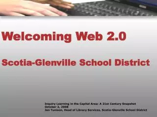 Welcoming Web 2.0 Scotia-Glenville School District