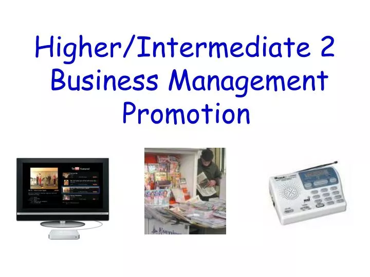 higher intermediate 2 business management