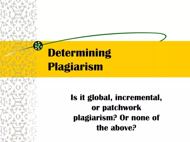 determining plagiarism