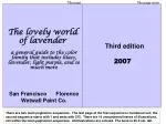 The Lovely World of Lavender: A General Guide to Lavender and Related Colors - slide 1