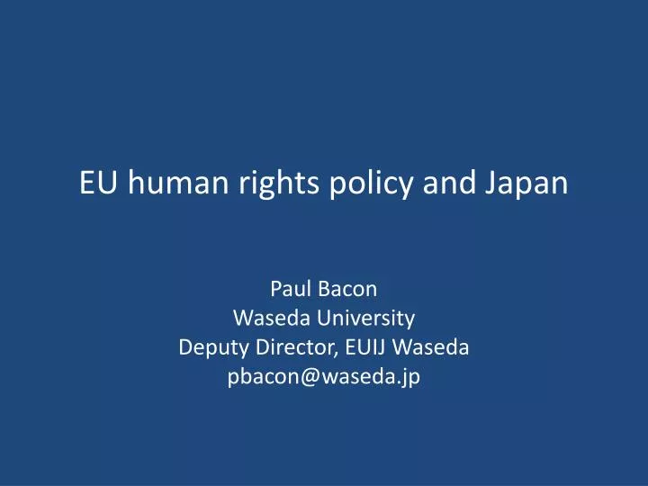 eu human rights policy and japan