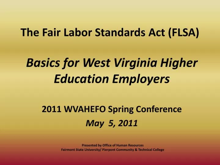 the fair labor standards act flsa