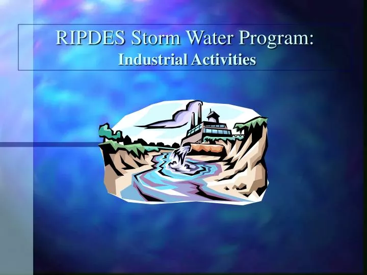 ripdes storm water program industrial activities