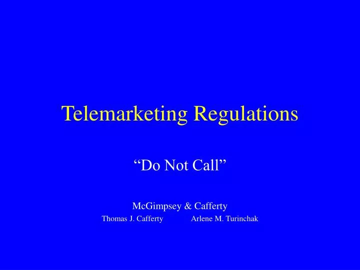 telemarketing regulations