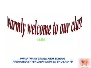warmly welcome to our class