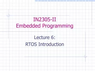 IN2305-II Embedded Programming