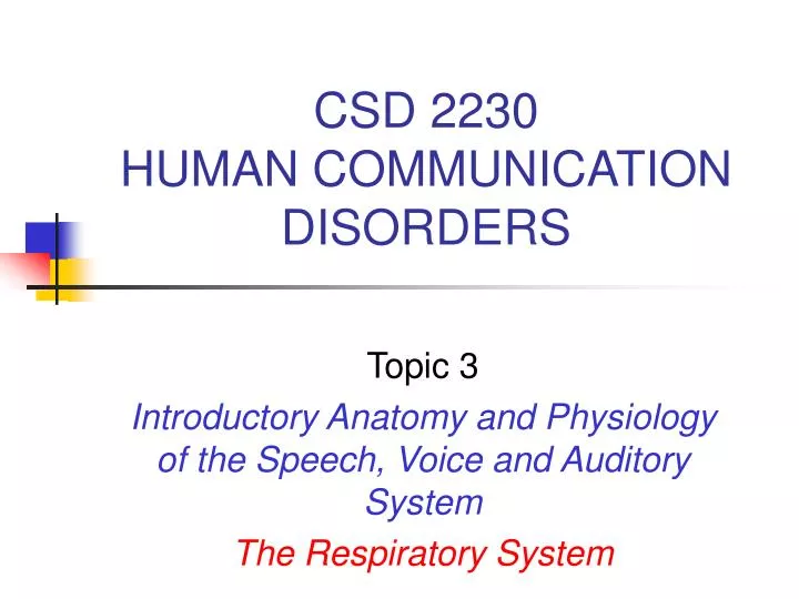 csd 2230 human communication disorders