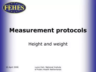 Measurement protocols