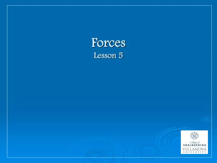 forces lesson 5