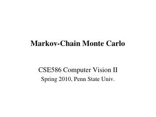 Markov-Chain Monte Carlo
