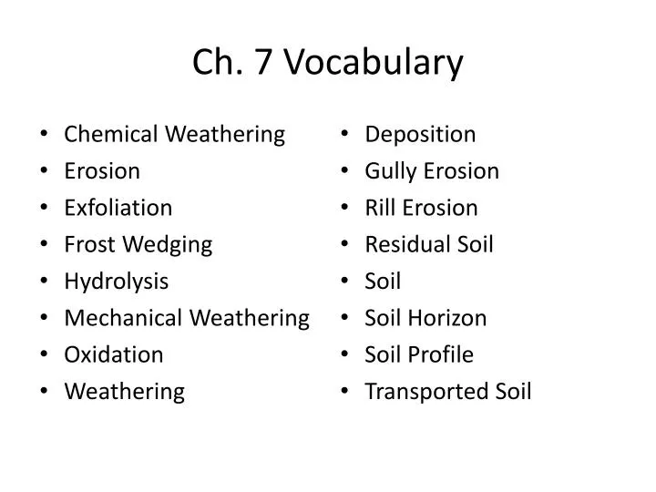 ch 7 vocabulary