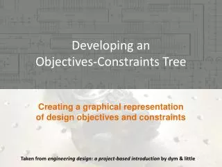 developing an objectives constraints tree