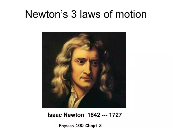 newton s 3 laws of motion