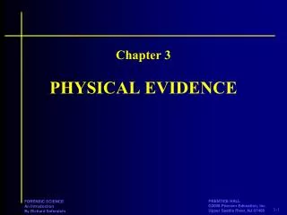 PHYSICAL EVIDENCE