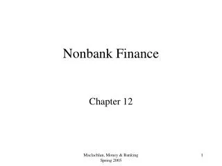 Nonbank Finance