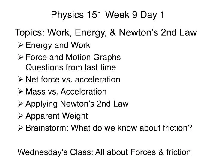 physics 151 week 9 day 1