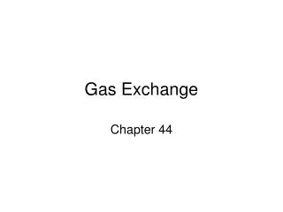 Gas Exchange