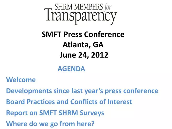 smft press conference atlanta ga june 24 2012