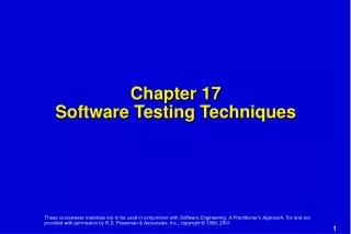 Chapter 17 Software Testing Techniques