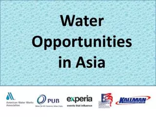Water Opportunities in Asia