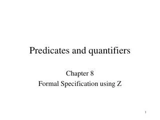 Predicates and quantifiers