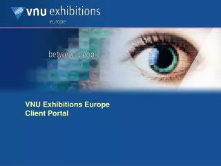 VNU Exhibitions Europe Client Portal