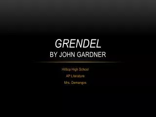 Grendel BY John gardner