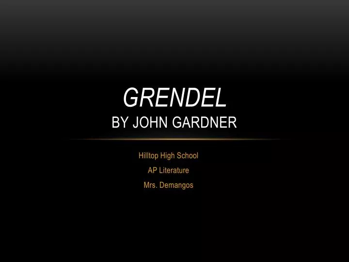 grendel by john gardner