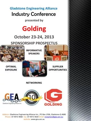 Gladstone Engineering Alliance Industry Conference
