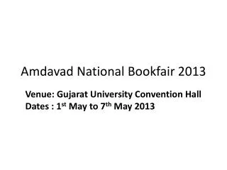 Amdavad National Bookfair 2013