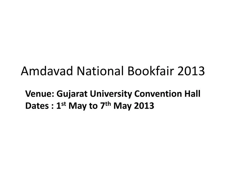 amdavad national bookfair 2013