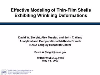 Effective Modeling of Thin-Film Shells Exhibiting Wrinkling Deformations