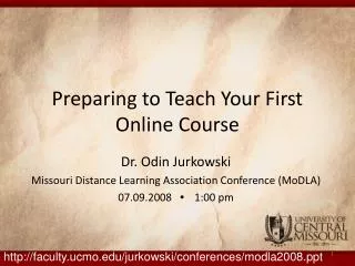 Preparing to Teach Your First Online Course