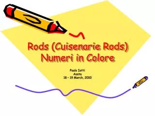 Rods ( Cuisenarie Rods ) Numeri in Colore