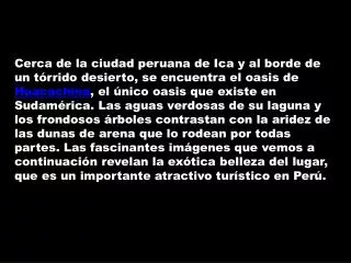 DE LIMA A ICA TRES HORAS POR LA PANAMERICANA