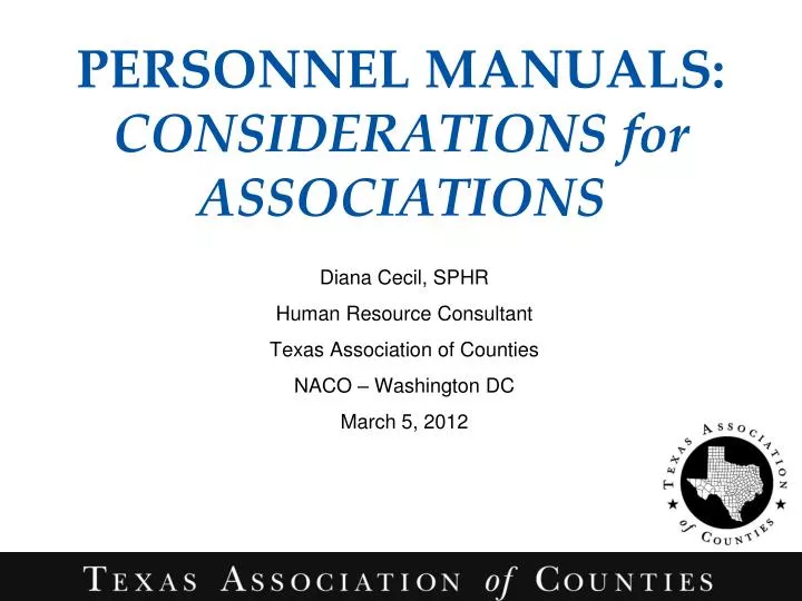 personnel manuals considerations for associations