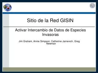 Sitio de la Red GISIN
