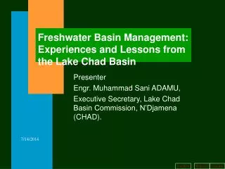 Freshwater Basin Management: Experiences and Lessons from the Lake Chad Basin