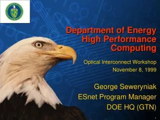 Department of Energy High Performance Computing