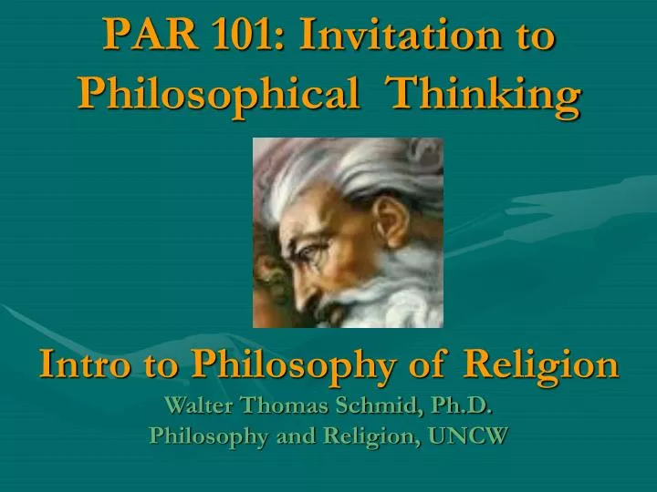 par 101 invitation to philosophical thinking