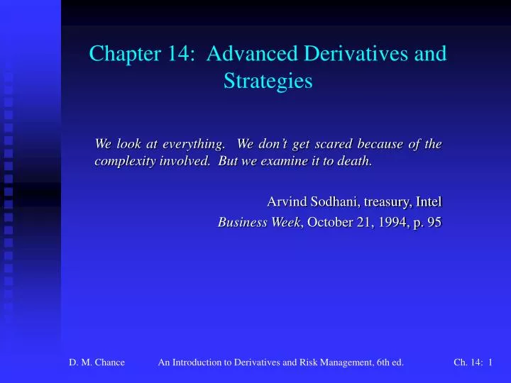 chapter 14 advanced derivatives and strategies