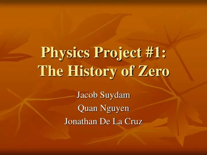 physics project 1 the history of zero
