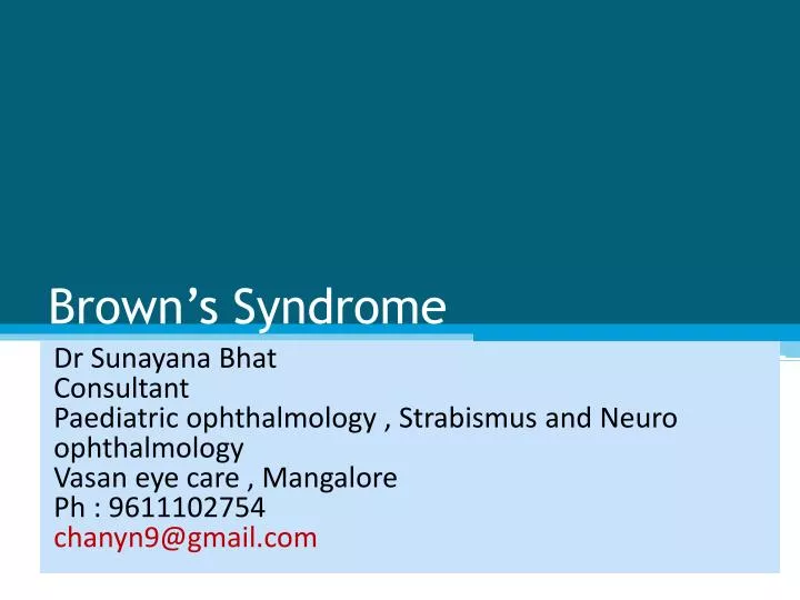 brown s syndrome