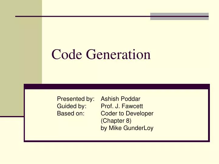 code generation