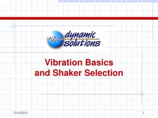 Vibration Basics and Shaker Selection
