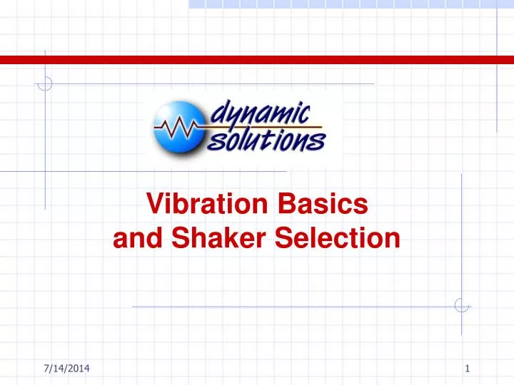 vibration basics and shaker selection