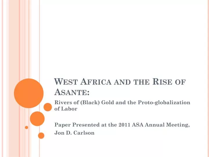 west africa and the rise of asante